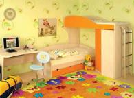 Детска стая от пдч в бежаво и оранжево